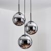 Gastor Lampa wisząca, Kula świetlna 30 cm Chrom, Przydymiony, 3-punktowe