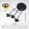 Gastor Lampa wisząca, Kula świetlna 30 cm Złoty, Przezroczysty, 3-punktowe