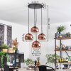Koyoto lampa wisząca, kula świetlna 35 cm przezroczysty, miedziany, 4-punktowe