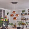 Koyoto lampa wisząca, kula świetlna 35 cm przezroczysty, miedziany, 4-punktowe