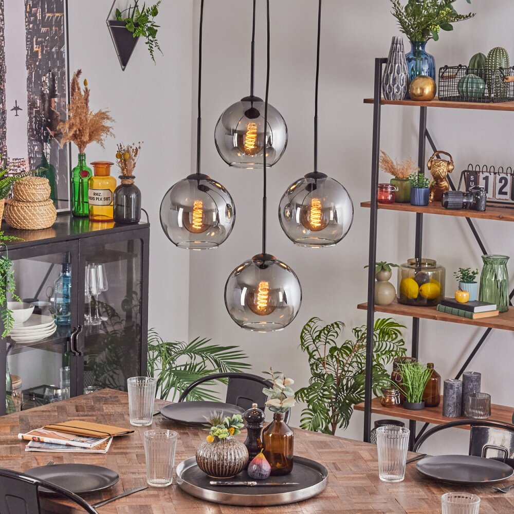Koyoto Lampa wisząca, Kula świetlna Przezroczysty, Przydymiony, 4-punktowe main product photo