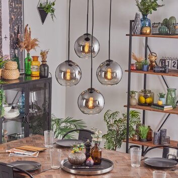 Koyoto Lampa wisząca, Kula świetlna Przezroczysty, Przydymiony, 4-punktowe Koyoto Lampa wisząca, Kula świetlna Przezroczysty, Przydymiony, 4-punktowe