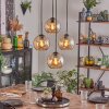 Koyoto Lampa wisząca, Kula świetlna W kolorze bursztynu, 4-punktowe