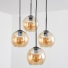 Koyoto Lampa wisząca, Kula świetlna W kolorze bursztynu, 4-punktowe