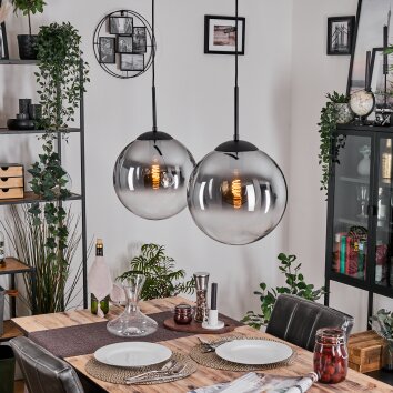 Gastor lampa wisząca, kula świetlna czarny, 2-punktowe