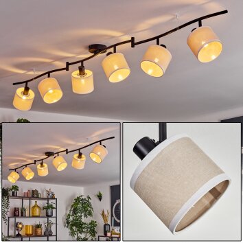 Bassagoda lampa sufitowa beżowy, biały, 6-punktowe