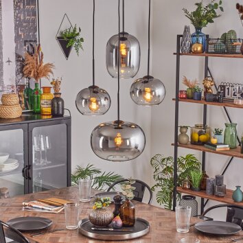 Apedo lampa wisząca, kula świetlna, lampa wisząca przezroczysty, przydymiony, 4-punktowe