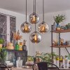 Ripoll Lampa wisząca, Kula świetlna, Lampa wisząca Chrom, Przydymiony, 4-punktowe
