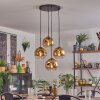 Ripoll Lampa wisząca, Kula świetlna, Lampa wisząca Złoty, Przezroczysty, 4-punktowe