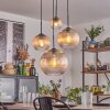 Koyoto lampa wisząca, kula świetlna, lampa wisząca bursztynowy, przezroczysty, 4-punktowe