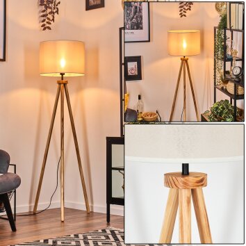 Bassagoda lampa stojąca kolory naturalne, czarny, 1-punktowy