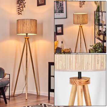 Bongal lampa stojąca kolory naturalne, czarny, 1-punktowy