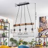 Koyoto lampa wisząca, kula świetlna, lampa wisząca kolory naturalne, czarny, 4-punktowe