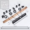 Koyoto lampa wisząca, kula świetlna, lampa wisząca kolory naturalne, czarny, 4-punktowe