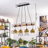Koyoto lampa wisząca, kula świetlna, lampa wisząca kolory naturalne, czarny, 4-punktowe