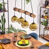 Koyoto lampa wisząca, kula świetlna, lampa wisząca kolory naturalne, czarny, 4-punktowe