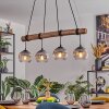 Koyoto lampa wisząca, kula świetlna, lampa wisząca kolory naturalne, czarny, 4-punktowe