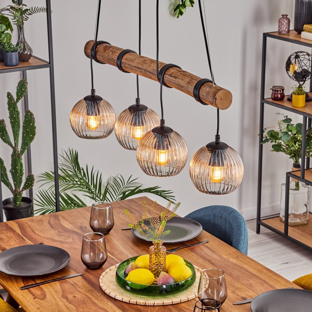 Koyoto Lampa wisząca, Kula świetlna, Lampa wisząca Ecru, Czarny, 4-punktowe main product photo