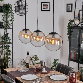 Gastor Lampa wisząca, Kula świetlna, Lampa wisząca W kolorze bursztynu, Przezroczysty, 3-punktowe