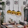 Gastor Lampa wisząca, Kula świetlna, Lampa wisząca Złoty, Przezroczysty, 3-punktowe