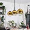 Gastor Lampa wisząca, Kula świetlna, Lampa wisząca Złoty, Przezroczysty, 3-punktowe