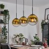 Gastor Lampa wisząca, Kula świetlna, Lampa wisząca Złoty, Przezroczysty, 3-punktowe