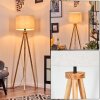 Bassagoda lampa stojąca kolory naturalne, czarny, 1-punktowy