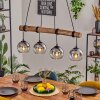 Koyoto lampa wisząca, kula świetlna, lampa wisząca kolory naturalne, czarny, 4-punktowe