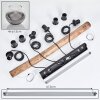 Koyoto lampa wisząca, kula świetlna, lampa wisząca kolory naturalne, czarny, 4-punktowe
