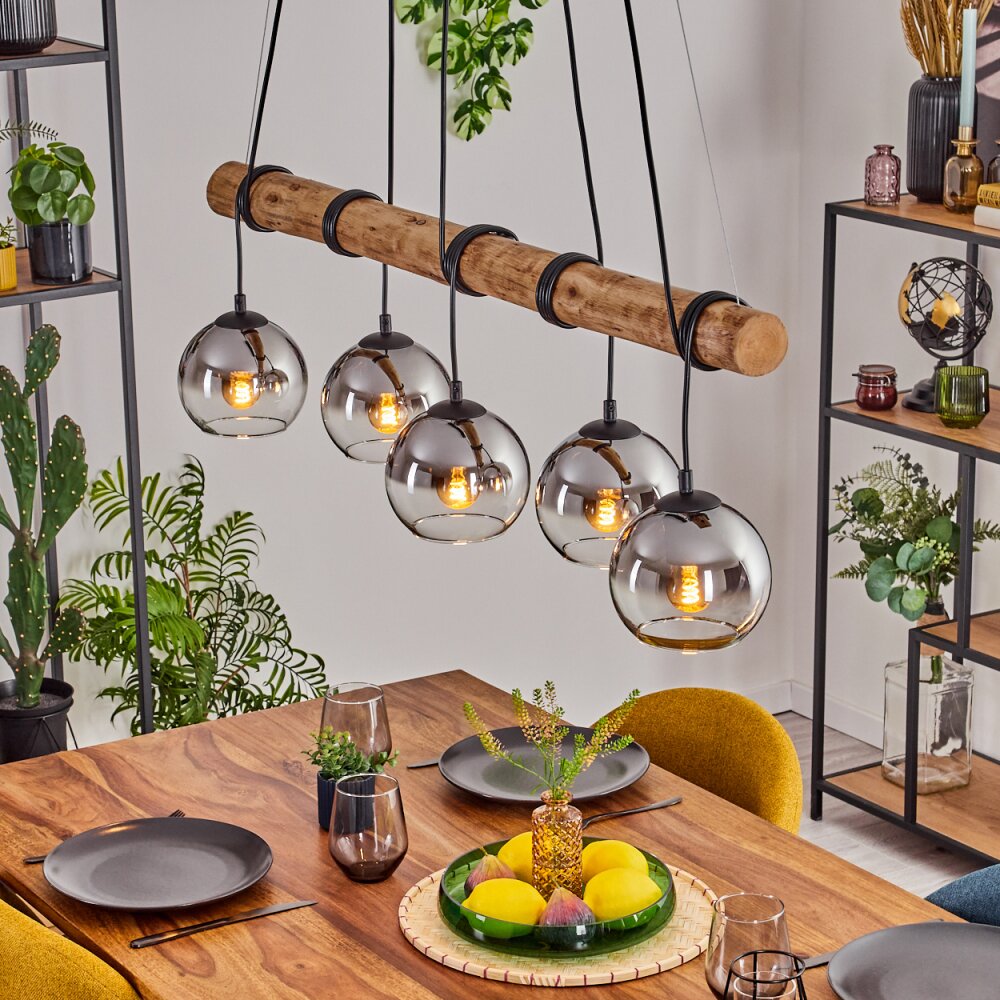 Koyoto Lampa wisząca, Kula świetlna, Lampa wisząca Ecru, Czarny, 5-punktowe main product photo