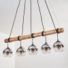 Koyoto lampa wisząca, kula świetlna, lampa wisząca kolory naturalne, czarny, 5-punktowe
