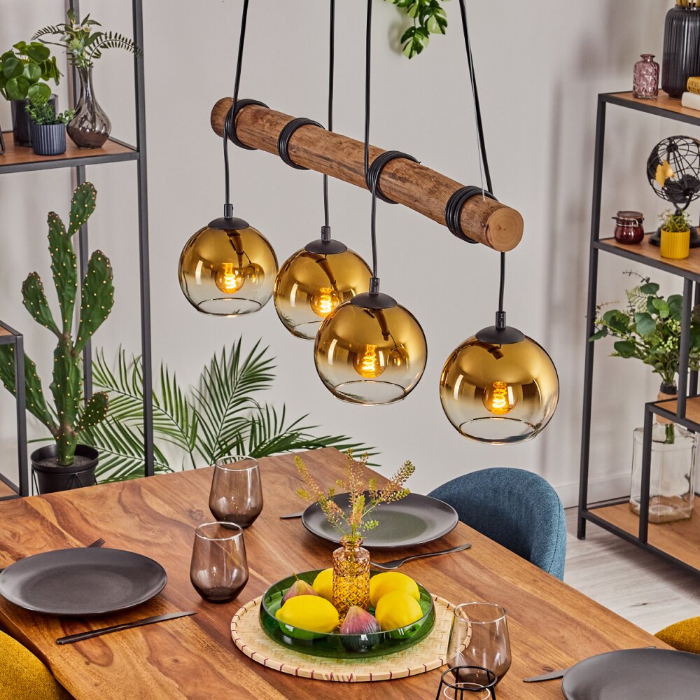 Koyoto Lampa wisząca, Kula świetlna, Lampa wisząca Ecru, Czarny, 4-punktowe main product photo