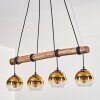 Koyoto lampa wisząca, kula świetlna, lampa wisząca kolory naturalne, czarny, 4-punktowe