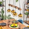Koyoto lampa wisząca, kula świetlna, lampa wisząca kolory naturalne, czarny, 4-punktowe