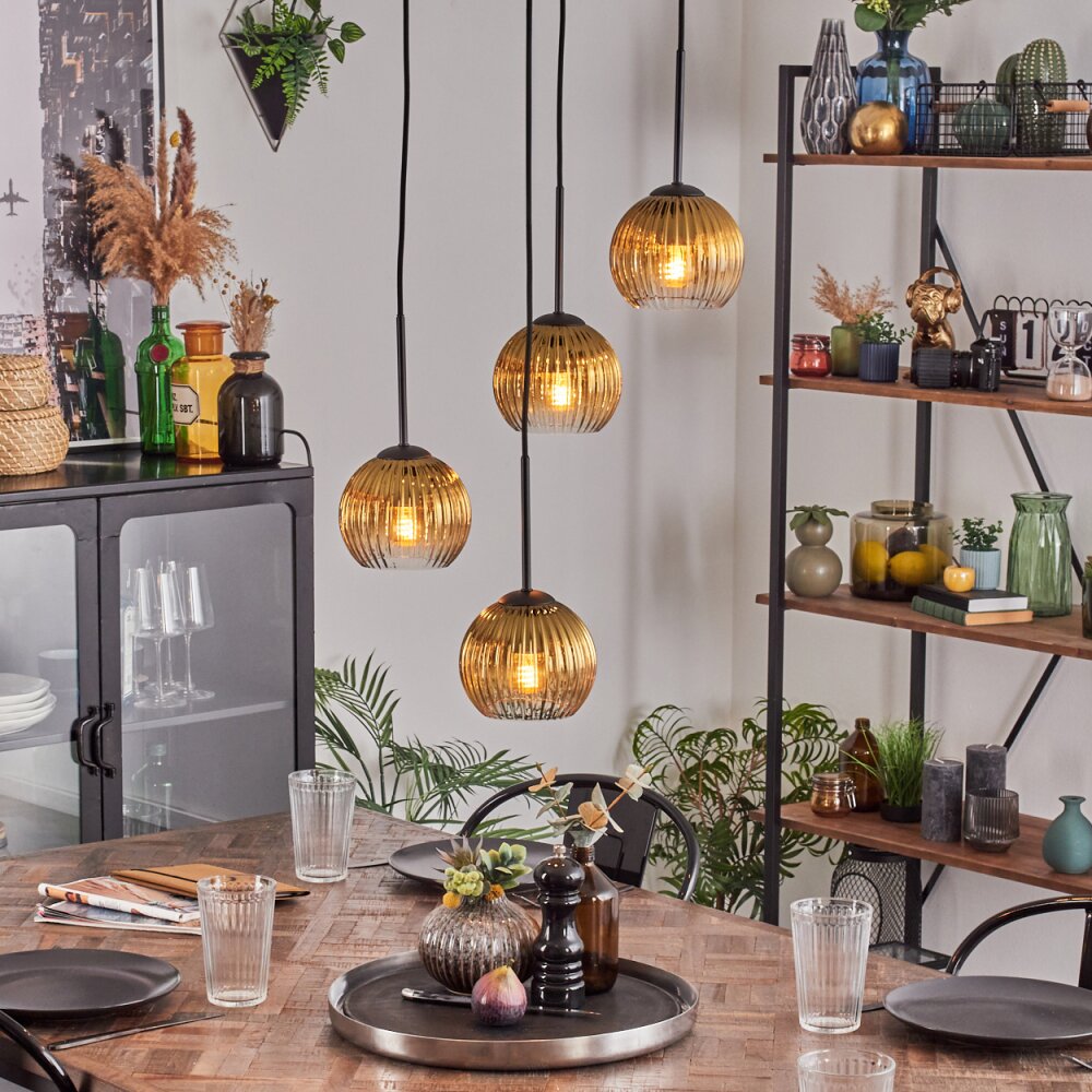 Koyoto Lampa wisząca, Kula świetlna, Lampa wisząca 35 cm Złoty, Przezroczysty, 4-punktowe main product photo