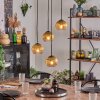 Koyoto Lampa wisząca, Kula świetlna, Lampa wisząca 35 cm Złoty, Przezroczysty, 4-punktowe