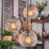 Koyoto lampa wisząca, kula świetlna, lampa wisząca bursztynowy, przezroczysty, przydymiony, 4-punktowe