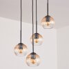 Koyoto lampa wisząca, kula świetlna, lampa wisząca bursztynowy, przezroczysty, 4-punktowe