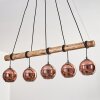 Koyoto lampa wisząca, kula świetlna, lampa wisząca kolory naturalne, czarny, 5-punktowe
