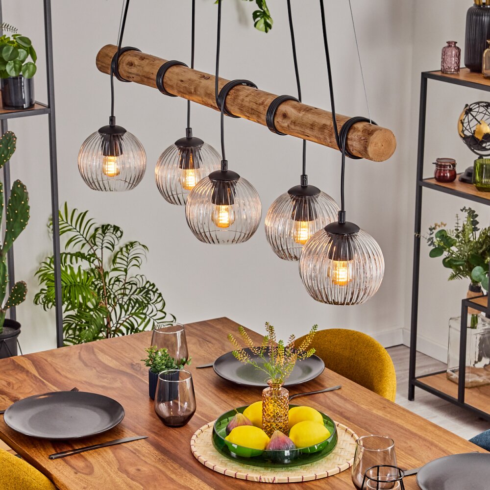 Koyoto Lampa wisząca, Kula świetlna, Lampa wisząca Ecru, Czarny, 5-punktowe main product photo
