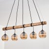 Koyoto lampa wisząca, kula świetlna, lampa wisząca kolory naturalne, czarny, 5-punktowe