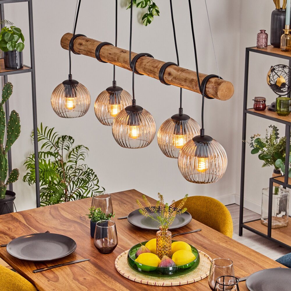 Koyoto Lampa wisząca, Kula świetlna, Lampa wisząca Ecru, Czarny, 5-punktowe main product photo