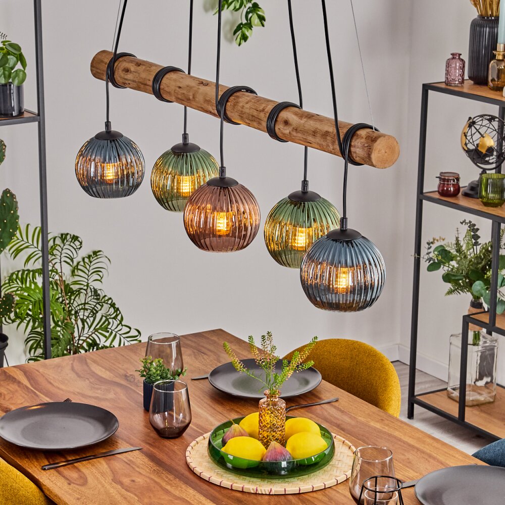 Koyoto Lampa wisząca, Kula świetlna, Lampa wisząca Ecru, Czarny, 5-punktowe main product photo