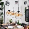 Gastor lampa wisząca, kula świetlna, lampa wisząca bursztynowy, przezroczysty, 3-punktowe