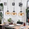 Gastor lampa wisząca, kula świetlna, lampa wisząca bursztynowy, przezroczysty, 3-punktowe