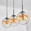 Gastor lampa wisząca, kula świetlna, lampa wisząca bursztynowy, przezroczysty, 3-punktowe