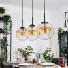 Gastor lampa wisząca, kula świetlna, lampa wisząca bursztynowy, przezroczysty, 3-punktowe