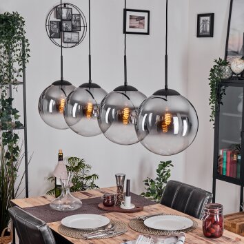 Gastor Lampa wisząca, Kula świetlna, Lampa wisząca Przezroczysty, Przydymiony, 4-punktowe