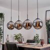 Gastor Lampa wisząca, Kula świetlna, Lampa wisząca Chrom, Przydymiony, 4-punktowe