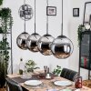 Gastor Lampa wisząca, Kula świetlna, Lampa wisząca Chrom, Przydymiony, 4-punktowe